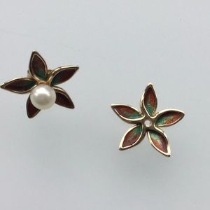 Enamel earring jackets